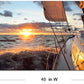 Yacht Sailing in Sea at Sunset Scenery Canvas Wall Art for Living Room Bathroom,Close-up View of Deck Mast Sails Picture Print Artwork Painting Decor,Epic Seascape Scenic Landscape,Inner Frame 20x40