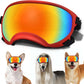 Medium Dog Sunglasses with Adjustable Strap UV Protection, Winproof Dog Puppy Sunglasses, Suitable for Medium Dog Pet Glasses, Dogs Eyes Protection,Soft Dog Goggles