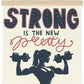 Gym Motivational Posters College Dorm Posters Gifts for Girls Friends Strong is The New Pretty Gym Flag Wall Art Decor Sign for Home Gym Bedroom Office