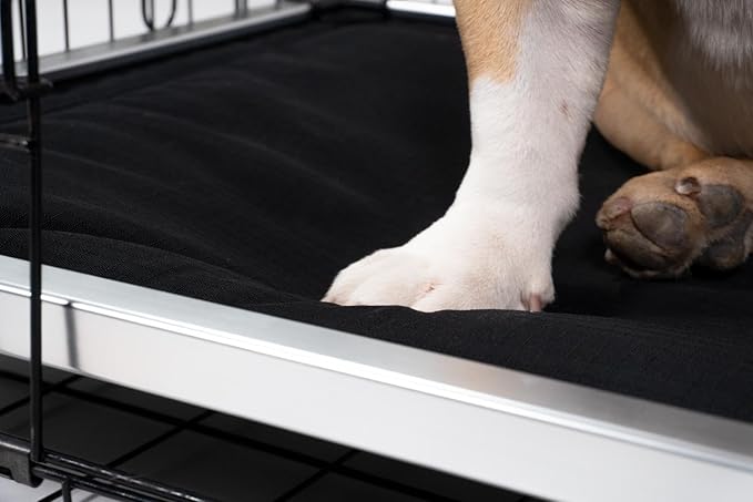 K9 Ballistics Chew Proof Armored Padded Dog Crate Bed, Virtually Indestructible, Legs Included (Sandstone, X-Large (47" L x 29" W x 6" H))