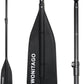 Canoe Paddle Aluminum Shaft with PP Blade, Floating Adjustable Paddle for Canoeing, Boating and Rafting, 122-152 cm/4-5 Ft
