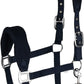 HORZE Kiel Adjustable Horse Halter with Fleece Padding - Dark Navy - Warmblood