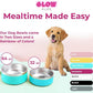 Dog Bowl, Dog Water Bowl Vacuum Insulated Stainless Steel, Non-Slip, Spill-Proof, Easy Clean, Keeps Water Cool, Cute, Stylish Pet Bowl, 64 oz, Light Blue, Modern