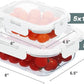 10 Pack Glass Food Storage Containers, Meal Prep Containers with Lids, Airtight Glass Lunch Boxes, Freezer, Oven, and Microwave Safe, White