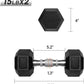 RitFit 5-650 LBS PVC Encased Hex Dumbbell Sets with Optional Rack for Home Gym, Hand weight with Chrome Handle for Strength Training, Workouts