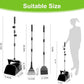 Pooper Scooper Large Swivel Bin & Rake & Spade with 20 Waste Bags and 1 Hook, 39.3" Long Handle Metal Dog Pooper Scooper for Yard, Easy to Clean Pet Waste Use on Grass, Dirt, Gravel or Flats
