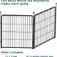 FXW Rollick Unleashed Dog Playpen for Indoor, Yard, RV Camping, 32 inch 2 Panels for Small and Medium Dogs, Black│Patented