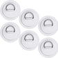 TOBWOLF 6 Pack Stainless Steel D-Ring Patch for Inflatable Boat Kayak Dinghy SUP, D-Ring PVC Patch Stand-Up Paddleboard Canoe Rafting Accessories, NO Glue Included
