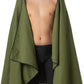 Flow Hydro Sport Towel - Microfiber Quick Dry Swimming Towels for Swim, Pool, Triathlon, and Other Water Sports in Medium, Large, Extra Large, and Hooded Sizes (Army Green, Large w/Hood)