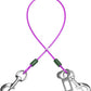 Dog Seat Belt Harness for Car,Dog Seatbelt of Coated Wire Leash Safety Restraint,No Chew Tether Cable Vehicle,Double Clips & Latch(Purple, 16 inch/40 CM)