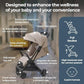 Inglesina Quid³ Stroller, Cosmic Black - Compact Reclining Travel Stroller for Baby & Toddler 0-55 lbs, One Hand fold, Car seat Compatible, Airplane Overhead, Lightweight, Foldable, XL UPF 50+ Canopy
