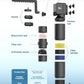 AQQA Dual-Use Aquarium Filter,Fish Tank Filter + Small Water Pump,Filtration,Wave-Making,Dissolved Oxygen,Water Circulation,Water Changes,Fountains Multifunctional Pump,Saltwater Freshwater (25W)