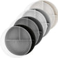 greenandlife 9 Inch 4PCS Divided Plates with Lids, Portion Control Plates for Kids Adults, Dishwasher Microwave Safe Compartment Plate, Unbreakable Lightweight Reusable Wheat Straw Plate, Grey Black