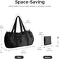 pack all 45L Foldable Duffel Bag, Water-Resistant Sports Gym Bag, Portable Weekender Bag Lightweight for Travel, Fitness and Camping (Black)