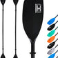 OCEANBROAD Kayak Paddle 86in/218cm, 90.5in/230cm Alloy Shaft 2-Piece Floatable Kayak Oar for Kayaking Canoeing Boating