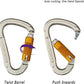 SOB Auto Locking Climbing Carabiner Clips,Heavy Duty Asymmetrical Carabiner Connector Used for Rappelling Gear Rescue Outdoor Projects Dog Leash