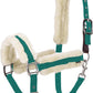 Equinavia Valkyrie Soft Ultra Fleece Padded Adjustable Breakaway Horse Halter - Turquoise/White - Warmblood