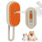 6 in 1 Cat Steam Brush for Shedding, Portable Anti-Static Grooming Comb for Cats & Dogs, Steam Misting Water Brush, Self-Cleaning Pet Hair Remover, Indoor Cat Spray Brushes for Cats & Dogs