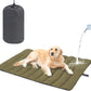 BEAUTYZOO Outdoor Dog Bed Waterproof, Camping Dog Bed Reversible, Portable Travel Bed with Carry Bag- Machine Washable, Durable, Foldable Outdoor Pet Bed Mat for Medium Large Dogs, 35” x 51“ Green