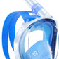 W WSTOO Kids Full Face Snorkel Masks,Suitable for Beginners Dry Top Snorkeling Gear,Can Your Mouth or Nose to Breathe,180 Degrees Panoramic View,Anti-Fog Anti-Leak,Summer Travel and Vacationing Gifts