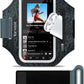 Arm Band for Phone for Running, Phone Holder for Running for iPhone & Samsung Galaxy, Cell Phone Armband Holder for Walking, Gym, Workout, w/Adjustable Strap&Zipper Pocket (Black Heather-S)