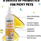 Dinovite Lickochops for Dog & Cat Supplement Enhanced with Omega-6, 3 Fatty Acids, Probiotics and Vitamin E, 16 oz with Pump