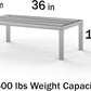 20 in X 36 in. Aquarium Stand | Industrial Style Aluminum Fish Tank Base with Open Frame Design