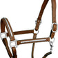 Exion Leather Horse Halter with Padding & Clincher Studs – Adjustable Quick‑Release Crownpiece Halter for Horses – Vegetable‑Tanned Leather in Black & Brown – Cob, Full & Oversize