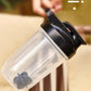 CHNLML Protein Shaker Bottle 400ML/16Oz w. Shaker Ball for Protein Shake, Shaker Bottle with Mixing Ball, Leak-Proof, BPA-Free, for Gym, Workout, Juice Mixer (Black/Clear, 16Oz-400ML-1Bottle)