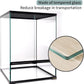 30 Gallon Tall Reptile Glass Tank Terrarium 18"x18"x24" Large Habitat Enclosure for Gecko,Lizard,Chameleon,Frog,Snake,No Install Needed and Come with Tank Background