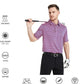 Men's Golf Polo Shirts Short Sleeve Striped Performance Moisture Wicking Dry Fit Golf Shirts for Men