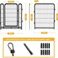 Dog Playpen 48 inch(H) 8 Panels Total 17.7 Ft(L) Dog Fence Outdoor for Yard. Wide Door Low Threshold，Metal Dog Pen Heavy Duty Pet Puppy Exercise Pen for Rv Camping Garden Yard