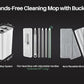 JOYMOOP Mop and Bucket Set with Wringer, Flat Mops for Floor Cleaning, Wall Mop Cleaner with Long Handle, Hardwood Floor Mop with 4 Microfiber Pads