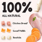 ASMPET Dog Treats, Chicken Wrapped Rawhide Sticks Filled with Sweet Potato for Small Medium Large Dogs（6pcs）