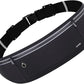 USHAKE Slim Running Belt, Workout Fanny Pack for Men Women,Exercise Waist Pack for Apple iPhone Holder, Runner Belt for Running Walking Cycling Camping Gym Black
