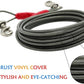 Petest 25ft Tie-Out Cable with Crimp Cover for Super Dogs Up to 250 Pounds