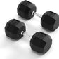 Rubber Coated Hex Dumbbell Weight Set, Multiple Sizes Exercise & Fitness Dumbbells,100LB Set,110LB Set,200LB,350LB,450LB,550LB, 35-50Lbs Pairs for Muscle Toning, Strength Building & Full Body Workout