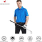 Mens Golf Shirt Moisture Wicking Dry Fit Performance Sport Short Sleeve Striped Golf Polo Shirts for Men