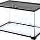 REPTI ZOO Full Glass 15 Gallon Reptile Tank, Medium Reptile Terrarium for Gecko Hermit Crab Hognose Snake etc, Top Screen Ventilation & Feeding