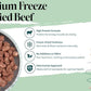 Freeze Dried Raw Dog Food - Premium Beef Flavor with High Protein and Grain Free Dog Food for Small or Large Breeds and Picky Eaters - Versatile as Meal Topper, Snack, and Treats, 14 Oz