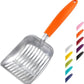 WePet Cat Litter Scoop, Aluminum Alloy Sifter, Kitty Metal Scooper, Deep Shovel, Long Handle, Poop Sifting, Kitten Pooper Lifter, Durable, Heavy Duty, for Litter Box