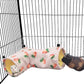 Large Caliber Guinea Pig Hideout & Hammock, Corner Hideout Toy for Guinea Pig, Ferret, Hedgehog, Piggy-2 Tunnel Strawberry