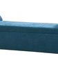 HULALA HOME Modern Storage Bench with Throw Pillows, 59.4" Extra Long Bedroom Ottoman Bench for End of Bed, Comfy Upholstered Footstool for Entryway Dining Room Living Room, Teal