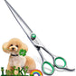 7'' Straight Dog Grooming Scissors Professional Grooming Shears for Dogs Cat Pet Japan 440C Stainless Steel Dog Cutting Scissors for Grooming Right Handed