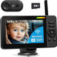 Wireless Baby Car Camera, HD 1080P Car Baby Monitor with Night Vision, Easy Install Backseat Camera for Kids, 360 Degree Rotatable Rear Facing Car Seat Mirror for Home, Baby, Pet