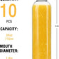 Sursip 24oz Glass Water Bottle Set of 10, Leak Proof Clear glass juice bottle for juicing, Reusable Drinking Bottles with Stainless Steel Lid, Beverage Storage Containers for Refrigerator-BPA Free