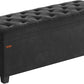 SONGMICS Velvet Storage Ottoman Bench, Foot Rest with Legs, 15.7 x 43 x 15.7 Inches, End of Bed Bench, Storage Chest, Load up to 660 lb, for Living Room, Bedroom, Entryway, Ink Black ULSF089B02