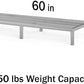 24 in X 60 in. Aquarium Stand | Industrial Style Aluminum Fish Tank Base with Open Frame Design