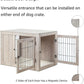 unipaws 30 Inch Furniture Style Dog Crate for Small Dogs, Indoor Puppy Kennel with Door, Decorative Wood Wire Pet House Dog Cage, Pretty Cute End Side Table Nightstand, Weathered Grey