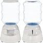 Amazon Basics Automatic Dog Cat Water Dispenser Gravity Feeder Set, Pack of 2, Small, 6-Pound Food Capacity, 1-Gallon, Gray